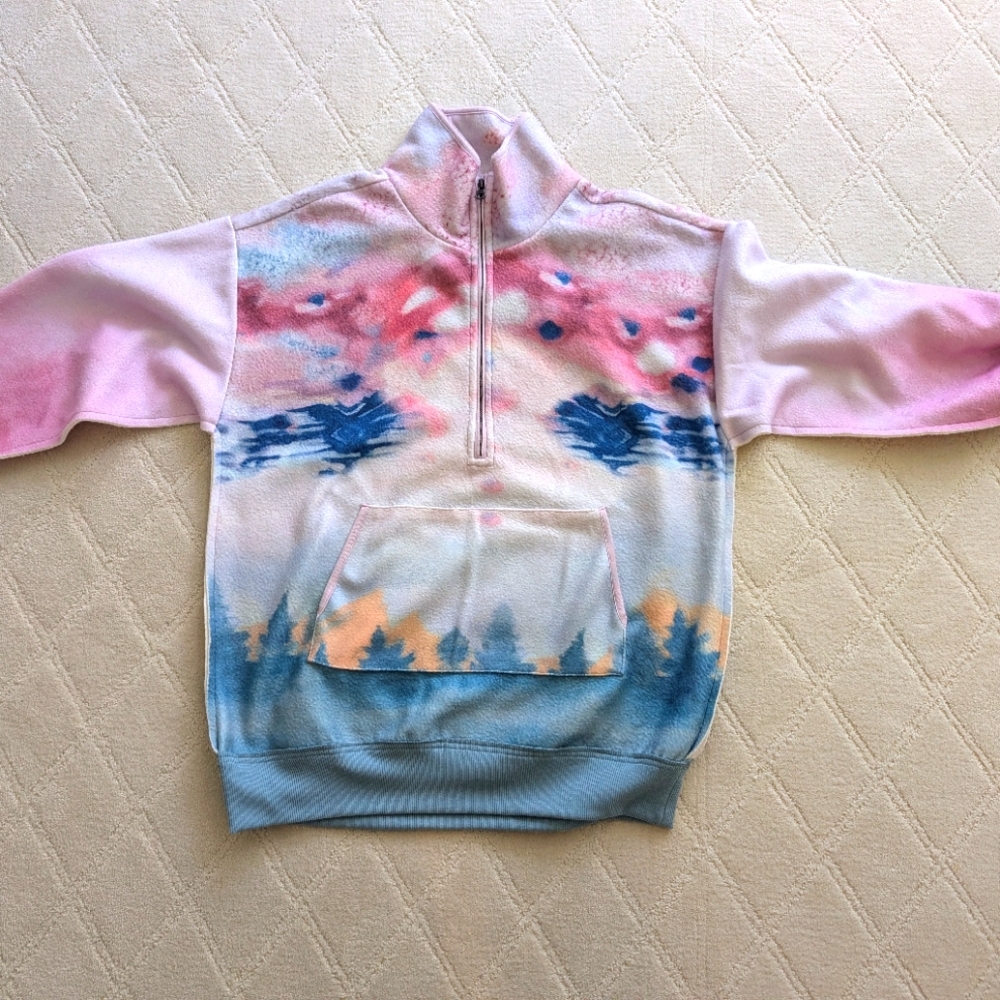 NWT Pilcro Fleece Quarter-Zip Sweatshirt Size S, Oversized